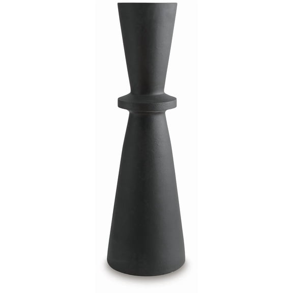 Signature Design by Ashley Collisten 29.5" Polyresin Vase, Black Textured Modern Decor