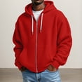 thumbnail image 2 of jiaxiM Waffle Knit Hoodies for Men Full Zip Sweatshirt Hooded with Pocket Loose Fit Drawstring Athletic Jackets, 2 of 5
