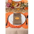 thumbnail image 3 of DII Modern Style Fabric Embroidered Pumpkin Placemat in Orange (Set of 4), 3 of 5