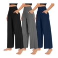 thumbnail image 1 of Pantalones anchos NEW YOUNG, paquete de 3, cintura alta para mujer, 1 of 7