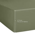 thumbnail image 7 of Mainstays Basic Value Microfiber Bed Sheet Set, Green Bay Leaf, Twin-XL, 3 Piece, 7 of 7