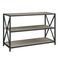 Manor Park Industrial Open Shelf Entertainment Center, Driftwood