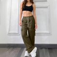 thumbnail image 2 of EDFBUYKRS Female Women Pants Casual Plus Size Sweatpants for Women Tall Women's Fashionable Casual Solid Color Straight Leg Casual Trousers M, 2 of 9