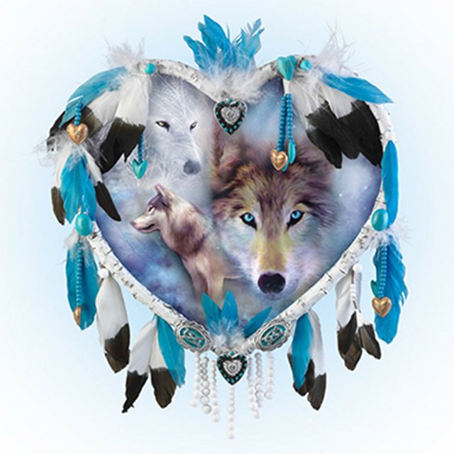 Cuadros Decorativos 5D bricolaje taladro redondo completo diamante pintura lobo atrapasueños decoración del hogar (NH3022) DQrwqpou Nuevos Originales