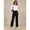 thumbnail image 4 of DARING DIVA Leotard Shirt Collared Dressy Bodysuit Top L White, 4 of 6
