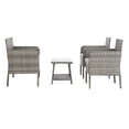 thumbnail image 4 of SAFAVIEH Outdoor Collection Aboka 4-Piece Patio Set Grey/Grey, 4 of 8