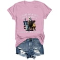 thumbnail image 7 of Duqingm Custom Usa Eagles 250th Anniversary Women's 250th America Anniversary Casual Printed Crew Neck T-Shirt USA Flag Tee 250 Years of Freedom Shirt Pink,M, 7 of 7
