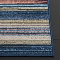 thumbnail image 4 of SAFAVIEH Tucson Nikola Striped Machine Washable Area Rug, Blue/Rust, 6' x 9', 4 of 11