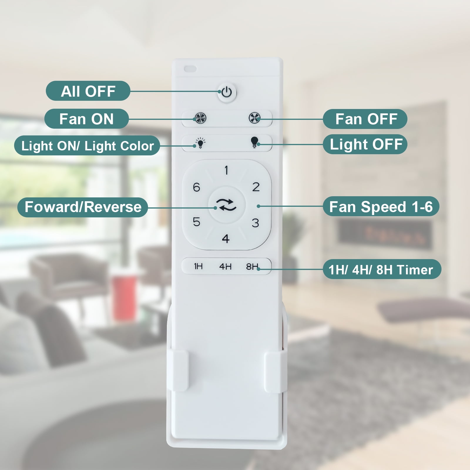 Sofucor 52 Inch Ceiling Fan Without Lights Flush Mount Ceiling Fan with Remote Control, Wood Blades , Silver