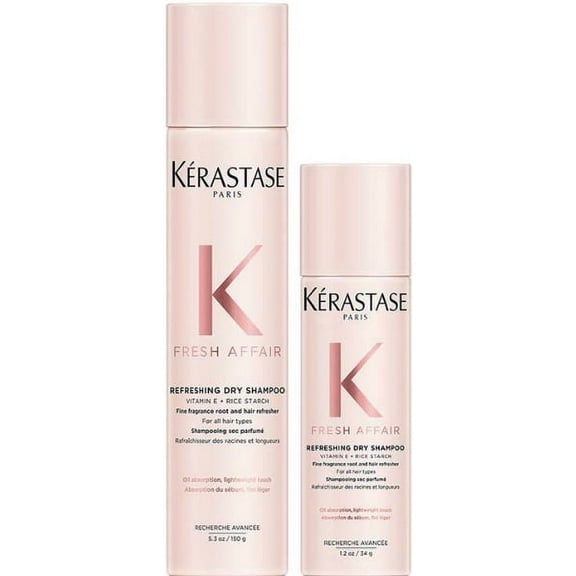 KERASTASE Fresh Affair Set Duo (Refreshing Dry Shampoo 5.3 oz, and travel size 1.2 oz)