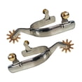 thumbnail image 2 of 2x Caballo de montar de acero inoxidable con botas grabadas en cobre estilo antiguo occidental Mujeres Argent, 2 of 6