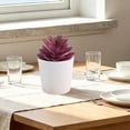 thumbnail image 4 of Artificial Potted Plants with White Plastic Pots for Home and Office Decor, Small Flower Arrangements for Indoor Spaces, 4 of 5