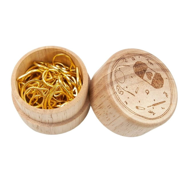 Marqueurs de Tricotage DIY avec Boîte de Rangement en Bois Marqueurs Légers Durables