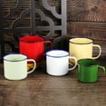 thumbnail image 2 of Homelife Ceramic Coffee Mug Handmade Tea Cup with Handle Retro Solid Color Water Cup Large Capacity Tumbler Travel Cups for Outdoor Activities, 2 of 13