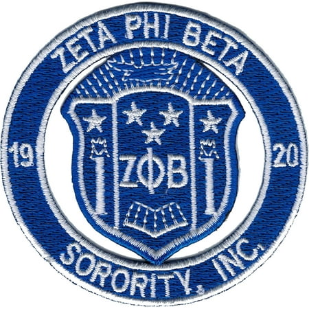 Zeta Phi Beta Sorority, Inc. Round Cut-Out Iron-On Patch [Royal Blue - 2.875