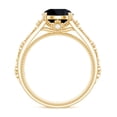 thumbnail image 2 of Rosec Jewels Natural Black Onyx Solitaire Ring with Diamond (AAA Grade), 18K Yellow Gold, US 6.00, 2 of 9