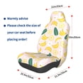 thumbnail image 3 of Wukai Banana With Leaves Full Set Car Seat Covers with Soft Padding Universal Auto Front Seats Protector and Cushion Mat, 3 of 5