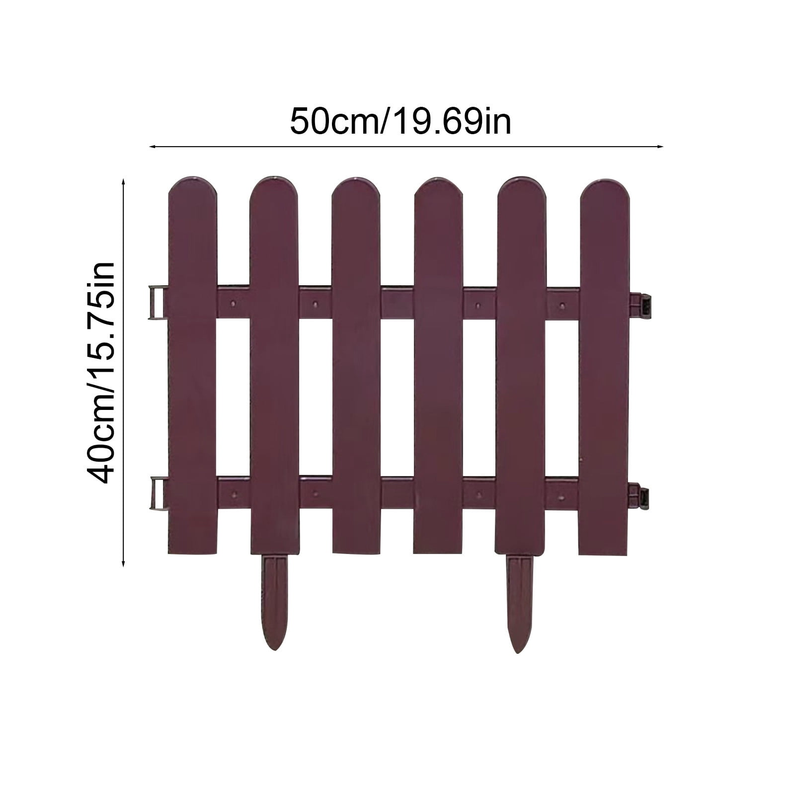 Kadlawus 3Pcs Versatile Garden Fence for Yard, Plastic Mini Border Fence, Decorative Landscape Edging Strips, Small Fence for Flower Bed, Lawn, Patio and Residential Area