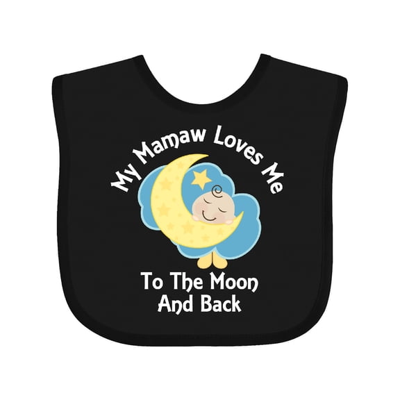 Inktastic Mamaw Grandma Loves Me Girls Boys Boys or Girls Baby Bib