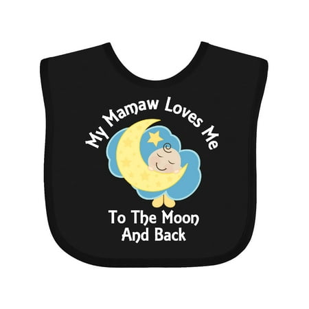

Inktastic Mamaw Grandma Loves Me Girls Boys Gift Baby Boy or Baby Girl Bib