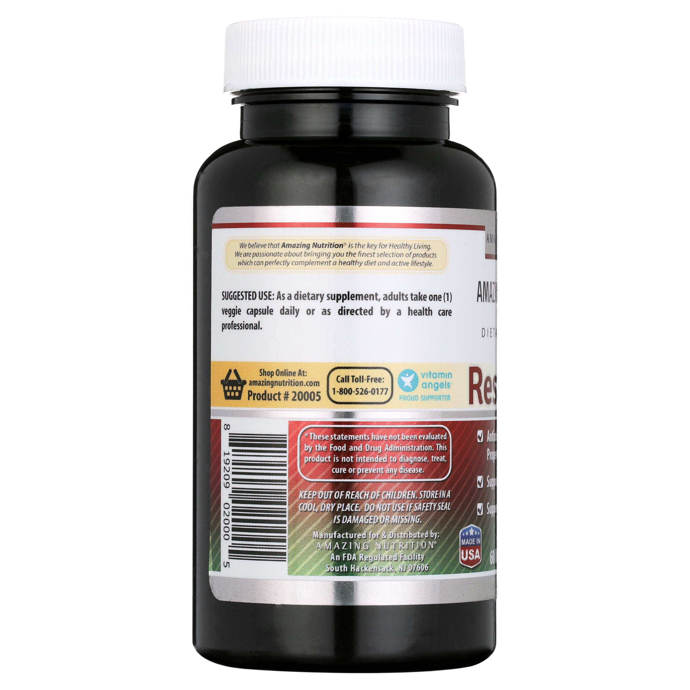 Amazing Formulas Resveratrol 100 Mg 60 Veggie Capsules - Antioxidants ...