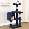 thumbnail image 2 of YRLLENSDAN 36 inch Cat Tree Tower for Indoor Cats, Small Cat Tower with Scratching Post, Cat Climbing Tower with Sturdy Cat Condo, Kitten Tree, Dark Blue, 2 of 7