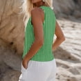 thumbnail image 5 of ATOYSOY Womens Fashionable Striped Sleeveless Vests V Neck Button Down Breathable Waistcoat Loose Comfortable Casual Tops Fashion Apparel For Summer Daily Beach Street Wear, 5 of 5