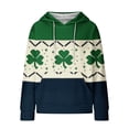 thumbnail image 5 of Craaazy Women's Cozy St. Patrick's Day Shamrock Print Long Sleeve Hoodie Tops with Pockets Gifts, 5 of 5