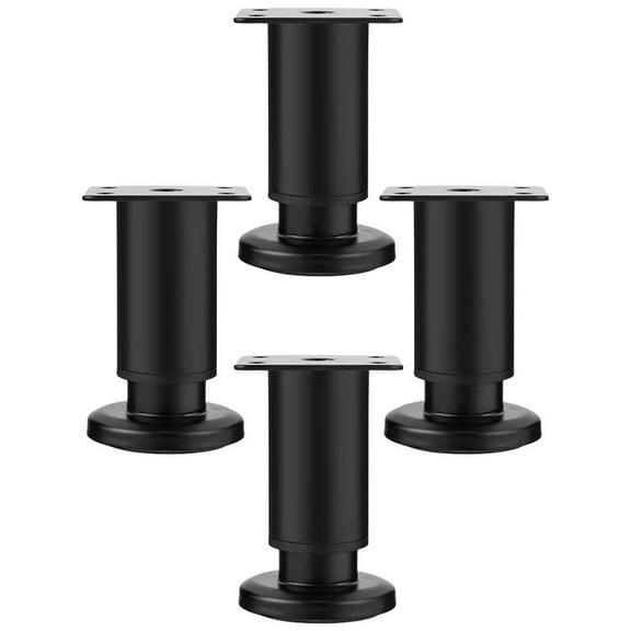 BESTYASH 4Pcs Heavy Duty Table Height Extenders Black Steel Replacement Legs for Coffee Table and Cabinet
