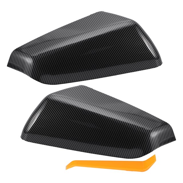 Reemplazo de tapa de espejo retrovisor izquierdo y derecho para Chevy Equinox y GMC 1 juego de fibra de carbono negra