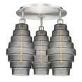 thumbnail image 3 of 516-3C-PC-G672-8-Innovations Lighting-Cascade - 3 Light Flush Mount In Industrial Style-17.5 Inches Tall and 19.75 Inches Wide-Polished Chrome, 3 of 7