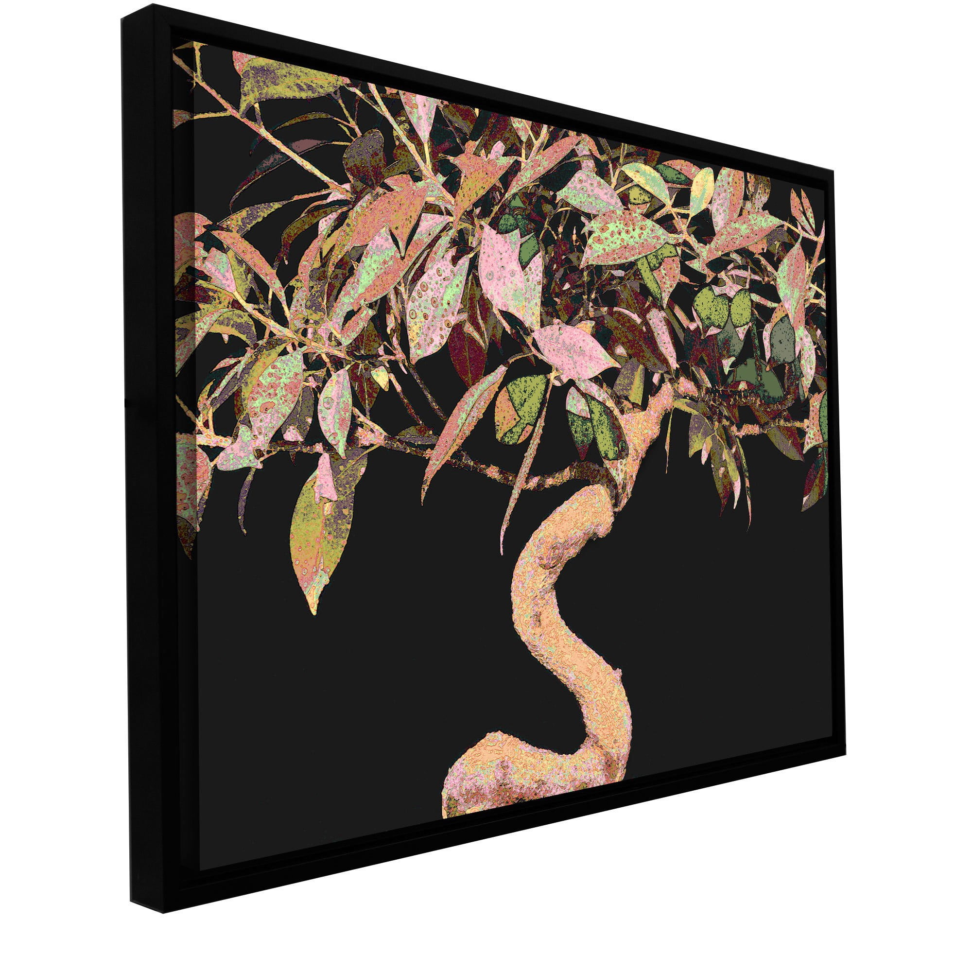 Dean Uhlinger "Pastel Bonzai" Floater-Framed Gallery-Wrapped Canvas