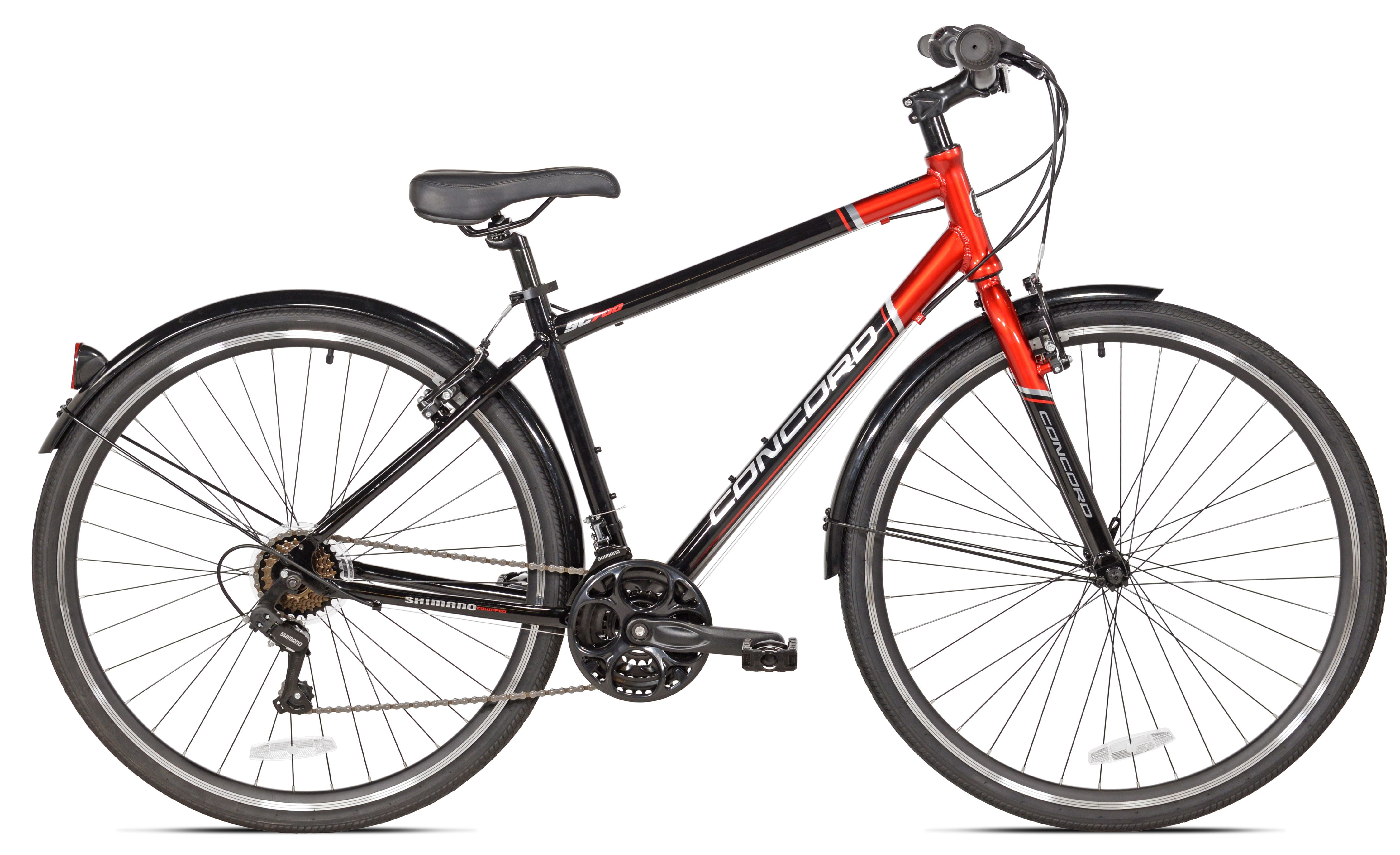 Concord 700c SC700 Hybrid Men s Bike Black Red