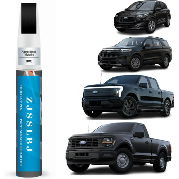 Car Touch Up Paint(Agate Black Metallic(UM)) for Ford, Car Paint Scratch Repair Kit, Quick & Easy Solution to Repair, 2 in 1 Scratch Remover Pen