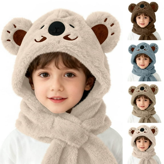 Nmnitkp Toddler Boy Girl Winter-Hats - Warm Baby Kids Hat Earflaps Hood Cap Ski Hat 6 months -2 Years White