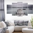 thumbnail image 1 of Design Art - Pier and Boats at Seashore, 1 of 3