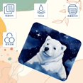 thumbnail image 3 of Alfombrilla de ratón con diseño de oso polar y cielo estrellado, personalizada, con textura premium, base de goma antideslizante, tamaño pequeño, 21 x 25 cm, 3 of 7
