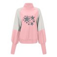 thumbnail image 2 of FAIWAD Chandails en Molleton pour Femmes Col Rond Manches Longues Surdimensionnés Pull à Blocs de Couleur Vêtements Automne Hiver 2024, 2 of 4