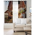 thumbnail image 2 of Farm Yaks Blackout Curtains 72 Inches Long, Farmhouse Barn Funny Animals Butterfly Thermal Insulated Black Out Curtains, Darkening Window Curtain Drapes for Bedroom Living Room 52"x72" 2 Panels, 2 of 9