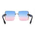 thumbnail image 4 of Womens Glitter Luxe Rimless Chic Butterfly Designer Sunglasses Gold Blue Pink, 4 of 4