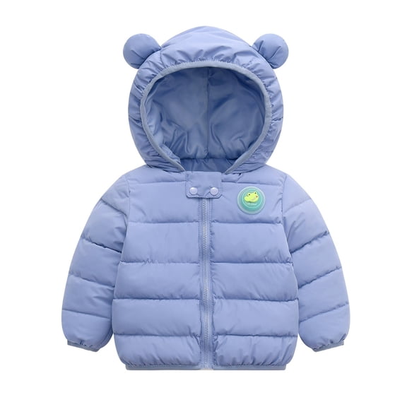 Snow Jacket Boys 1-6T Boys Puffer Jacket Kids Winter Coats with Fur Hood Toddler Warmth Thicken Parka Outerwear