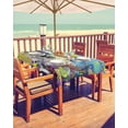 thumbnail image 2 of nqOlkjepod Coastal Outdoor Tablecloth with Umbrella Hole & Zipper, Fish Nautical Summer Beach Ocean Rectangle Table Cover 54x80 Inch, Dining Waterproof Table Cloth Protector for Patio/Party/Picnic, 2 of 7