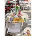 thumbnail image 5 of Outdoor Tablecloth with Umbrella Hole for Patio/Picnic/Party/Camping, Spring Groundhog Waterproof Table Cloth Round Cover Washable, Watercolor Sunflower Botanical Rustic (Dia 60"), 5 of 8