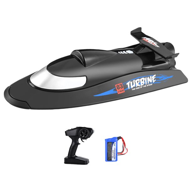 Tmvgtek Flytec V009 Rc Barco A Prueba De Agua 2.4Ghz 30Km/H Barco Con Batería (Negro)