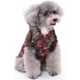 thumbnail image 4 of Ropa para perros, traje Tang, ropa para mascotas, ropa de Año Nuevo para perros, ropa de Color café de Año Nuevo, ropa bordada única para perros, 4 of 4