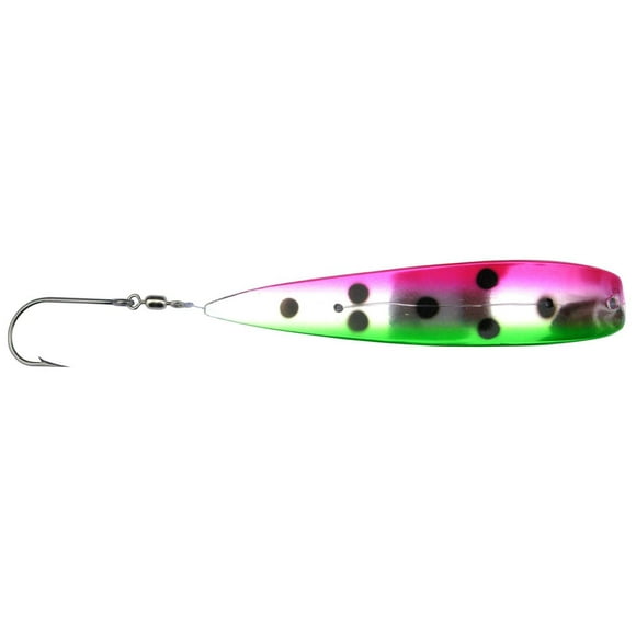 Hot Spot A4-409 WTM Apex Trolling Lure 4", 4/0 Siwash Hook, Watermelon, Plastic for corrosion protection