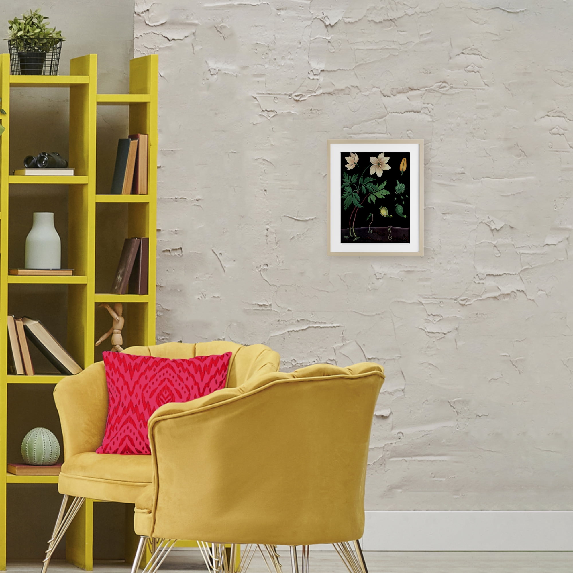 Stupell Industries Sprouting Wildflower Illustrations Birch Framed Print Under Glass, design by Vintage Hustle