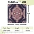 thumbnail image 2 of Boho Floral Elastic Fitted Tablecloth - Soft Durable Wrinkle-Free Square Table Cover for Indoor Outdoor Use 34x34 Inches, 2 of 5