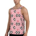 thumbnail image 2 of Easygdp Valentine'S Day Panda Men's Tank Top, Sleeveless Muscle T Shirts, Breathable, Quick-Dry, Loose for Gym, Running, Fitness - Medium, 2 of 9
