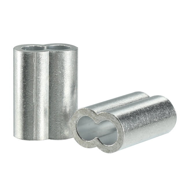 Unique Bargains 5mm 1/5-inch Cable Wire Rope Aluminum Sleeves Clip Crimping Loop 50pcs